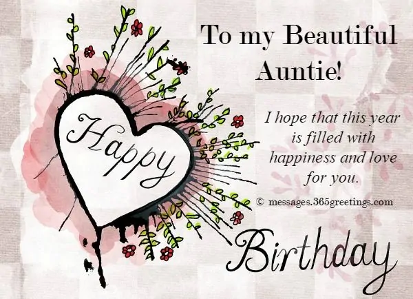Best 20 Happy Birthday Wishes for Aunty