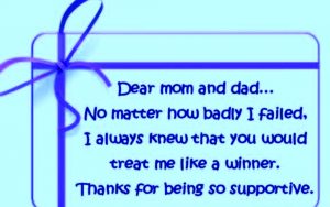 Thanks messages and quotes for Parents