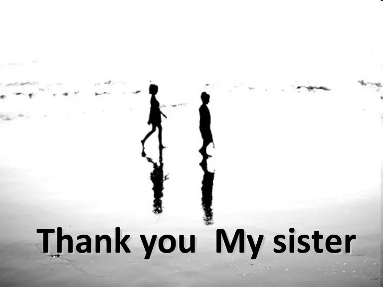 thank you sister