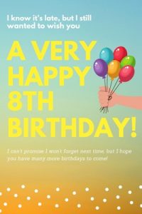 birthday wishes for 8-year old grandson